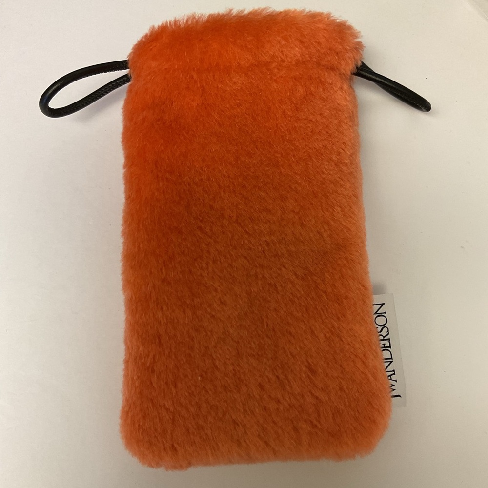 JW ANDERSON FUZZY SUNGLASSES DRAWSTRING POUCH ORANGE NWOT